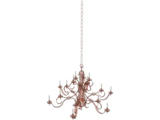 Bronze Chandelier 3D Model