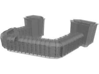 Condo Building 3D Model