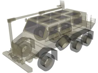 Buffalo Mine Clearing Armored Vehicle 3D Model