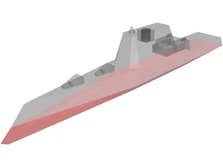 DDX Multi-Mission Stealth Destroyer 3D Model