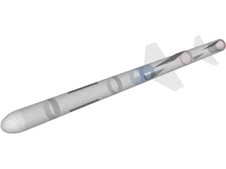 RIM-7 Sea Sparrow Missile 3D Model