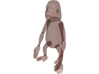 Funny Ape 3D Model