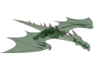 Little Green Dragon 3D Model