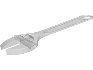 Steel Cast Wrench 3D Model