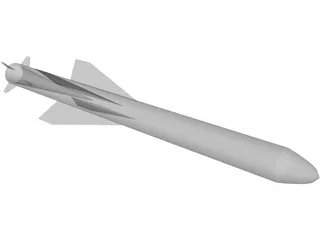 Exocet Missile 3D Model