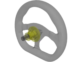 Race Car Steering Wheel (10 Inch For Small Formula Car) 3D Model