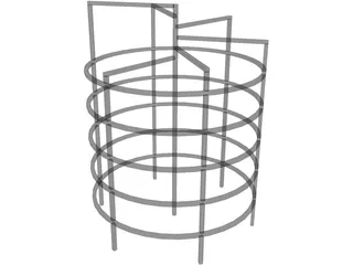 Circular Monkey Bars 3D Model