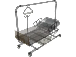 Hospital Bed 3D Model