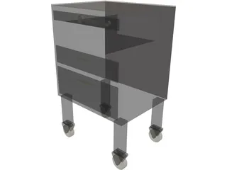 Hospital Bedside Console 3D Model