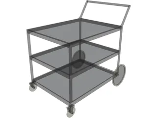Library Cart 3D Model