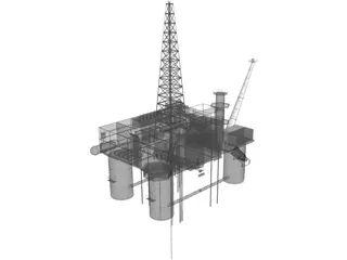 Oil Platform 3D Model