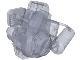 Engine Lombardini LGA 340 3D Model