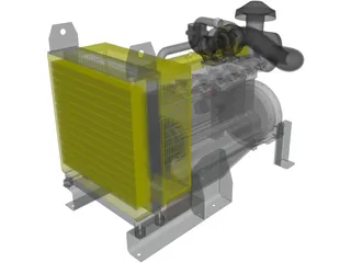 John Deere Engine 3D Model