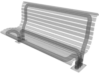 Park Bench 3D Model