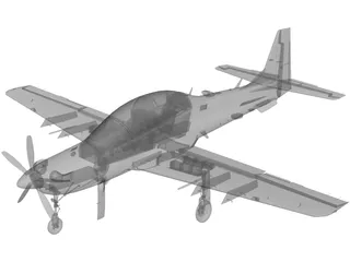 Embraer A-29B Super Tucano 3D Model