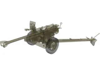 M101A1 Howitzer 3D Model