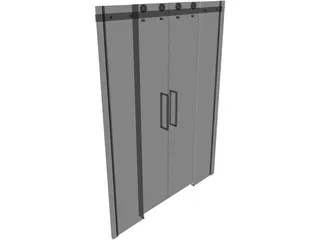 Glass Door 3D Model