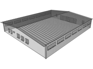 Industrial Warehouse 3D Model