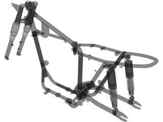 Triumph T120 Motorcycle Frame (1968) 3D Model