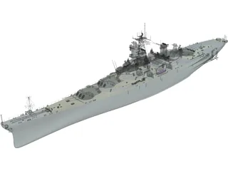 USS New Jersey 3D Model