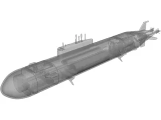 K-141 Submarine 3D Model