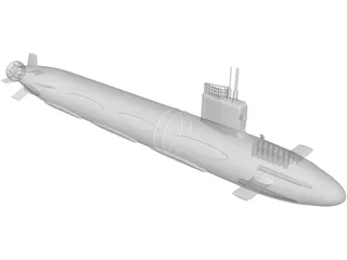 USS Minnesota Submarine 3D Model