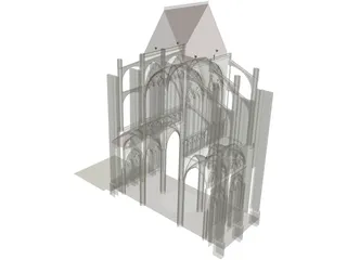 Notre Dame Reims 3D Model