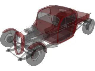 Hot Rod 3D Model