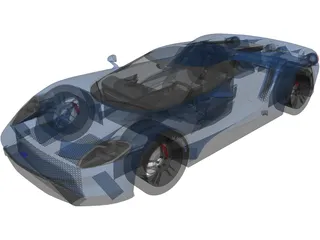 Ford GT (2017) 3D Model