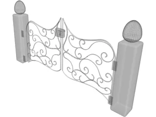 Art Noveau Gate 3D Model