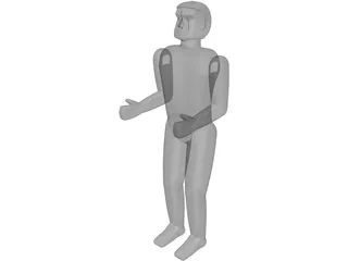 Six Feet Tall Person 3D Model