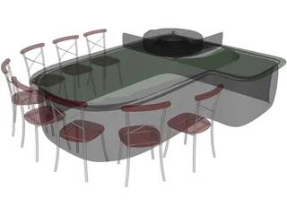 Roulette Table 3D Model