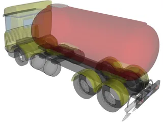 DAF Tanker Straight Truck 3D Model