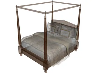 Poster Bed 3D Model