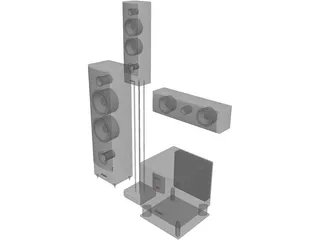 Home Cinema Set Pioneer 3D Model