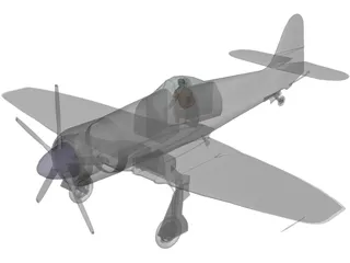 Hawker Sea Fury 3D Model