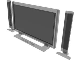 Fujitsu PlasmaVision TV 3D Model