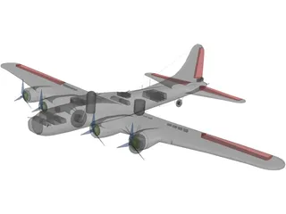 Boeing B-17 Flying Fortress 3D Model