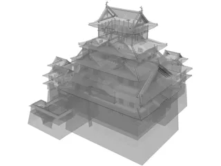 Himeji Jo Japan Castle 3D Model