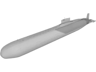 Typhoon Class (Type 941) Submarine 3D Model
