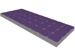 Solar Panel Rooftop 3D Model