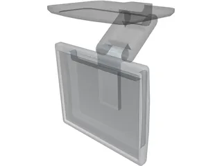 HP LCD Monitor 3D Model