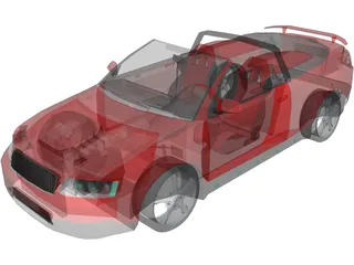 Audi A4 Cabrio [Tuned] 3D Model