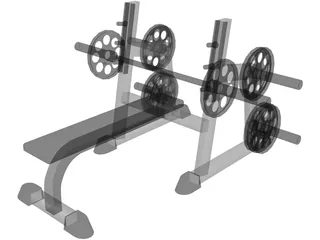 Bench Press 3D Model