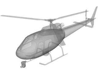 Eurocopter AS-350 B2 Squirrel Ecureuil 3D Model