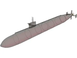 USS Dallas 3D Model