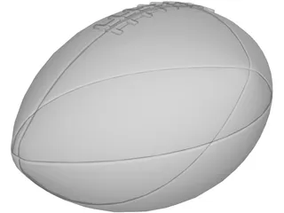 American Football Ball 3D Model