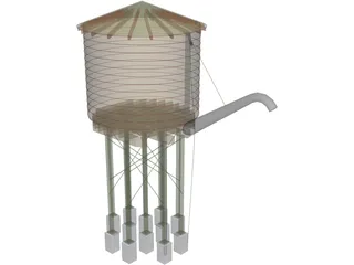 Water Tower 3D Model