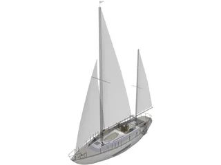 Sailboat 3D Model