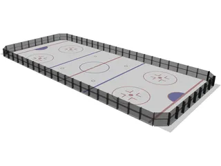 Ice Hockey Course 3D Model